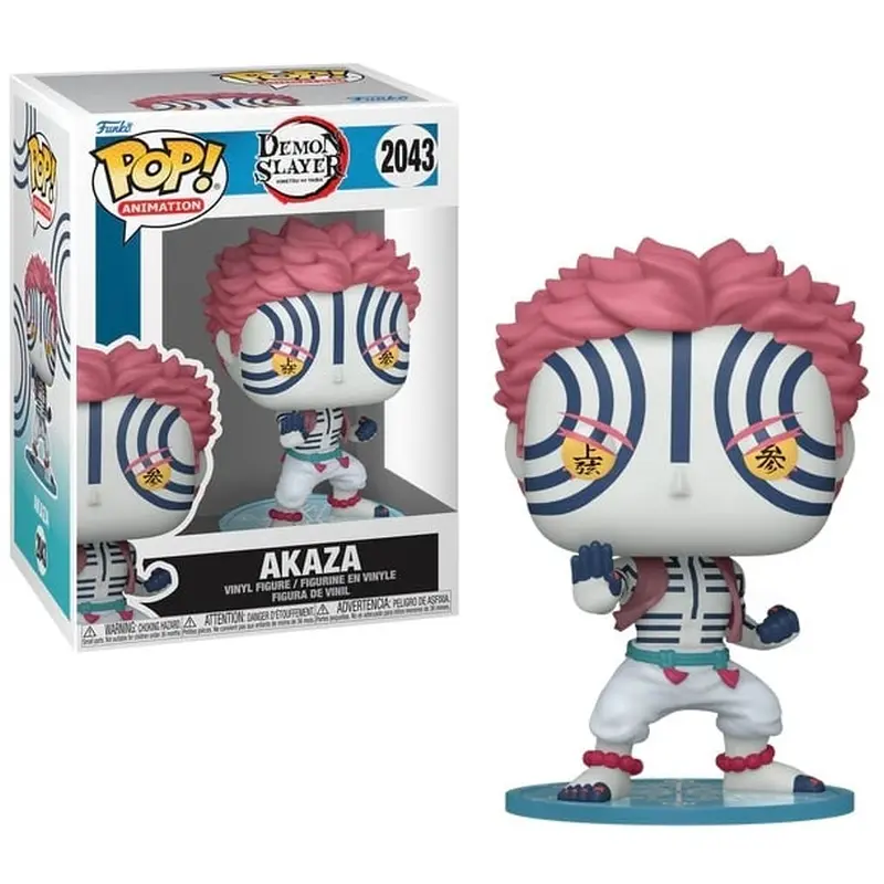 Figurina Funko Pop! Demon Slayer - Akaza #2043, tatuaje albastre